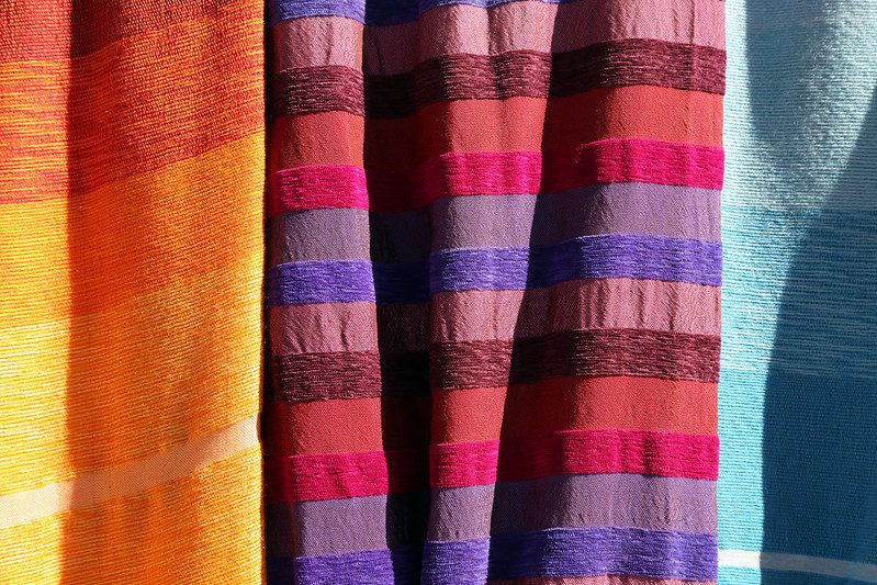 Kleurrijke berber stoffen