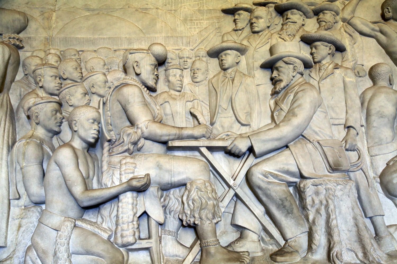 Piet Retief & Zulu koning Dingane op het Voortrekker Monument